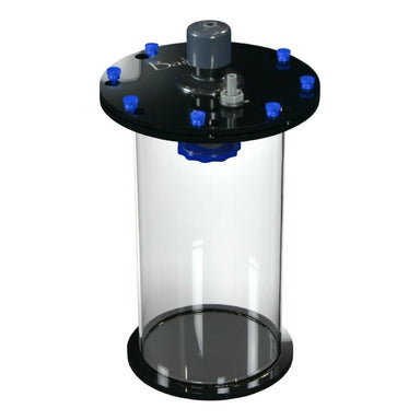 Side view of the Waste Collector 6-12 Protein Skimmer Collection Cup Reservoir in blue