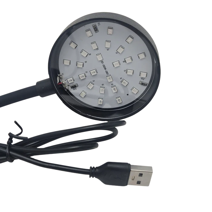 2.5" Clip-on Blue Spectrum USB LED Light with In-Line Controller