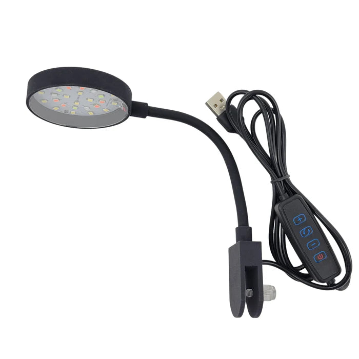 2.5" Clip-On Full Spectrum USB LED Light with In-Line Controller