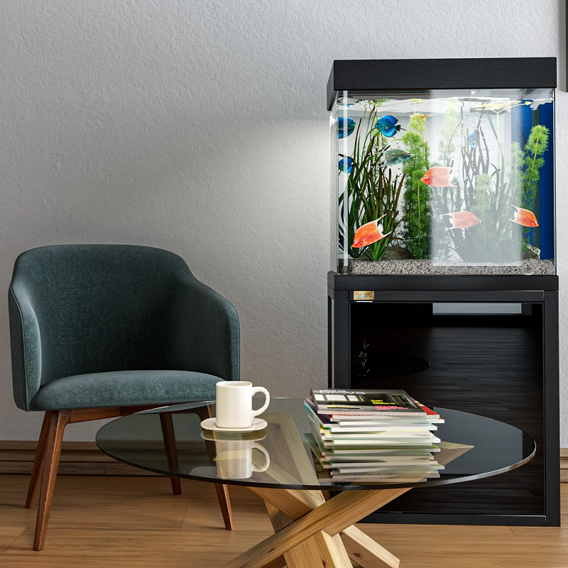 40 Gallon Aquarium Black Tempered Glass AD-620-ABK