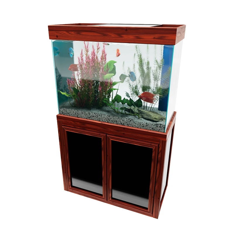 50 Gallon Aquarium Rosewood Tempered Glass AD-860-RW