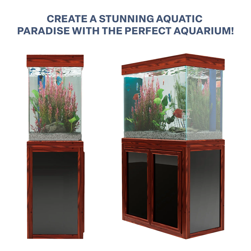 50 Gallon Aquarium Rosewood Tempered Glass AD-860-RW