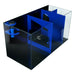 Side view of the Bashsea Bio Fuge Rimless Sump 30-14-16 in blue