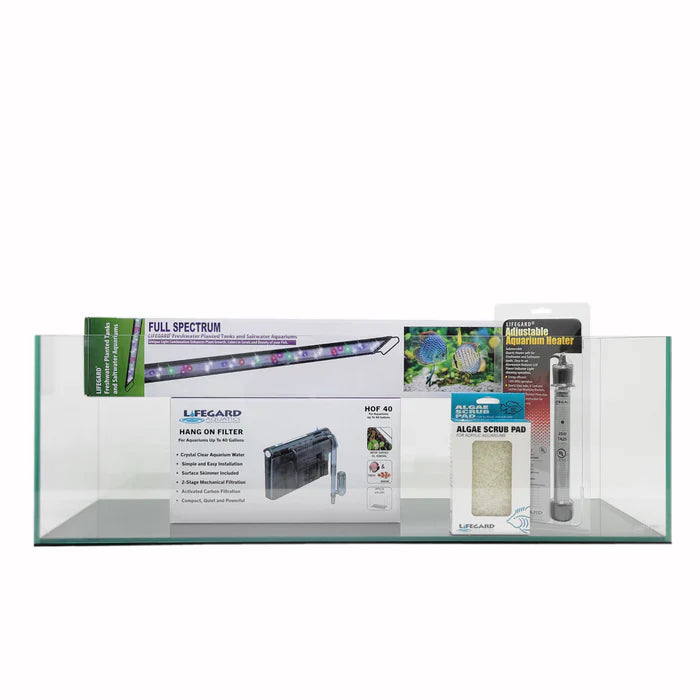 Clear Glass Bookshelf Aquarium Kit
