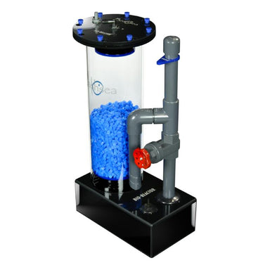 Side view of the Bashsea Bio Reactor 6-24 biological filter in blue