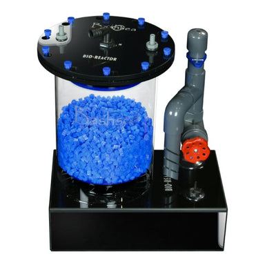 Side view of the Bashsea Bio Reactor 8-18 biological filter in blue