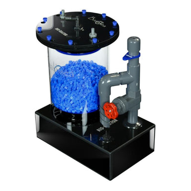 Side view of the Bashsea Bio Reactor 8-18 biological filter in blue