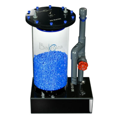 Side view of the Bashsea Bio Reactor 8-24 biological filter in blue