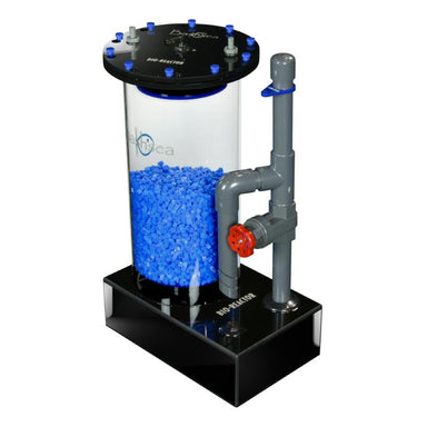 Side view of the Bashsea Bio Reactor 8-24 biological filter in blue