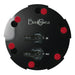 Top view of the Bashsea Media Chamber 4-18 aquarium reactor in red