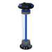 Side view of the Bashsea Media Chamber 4-18 aquarium reactor in blue