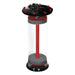 Side view of the Bashsea Media Chamber 6-18 aquarium reactor in red