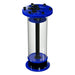 Side view of the Pellet Master PM II aquarium pellet reactor in blue