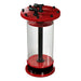 Side view of the Pellet Master PM III aquarium pellet reactor in red