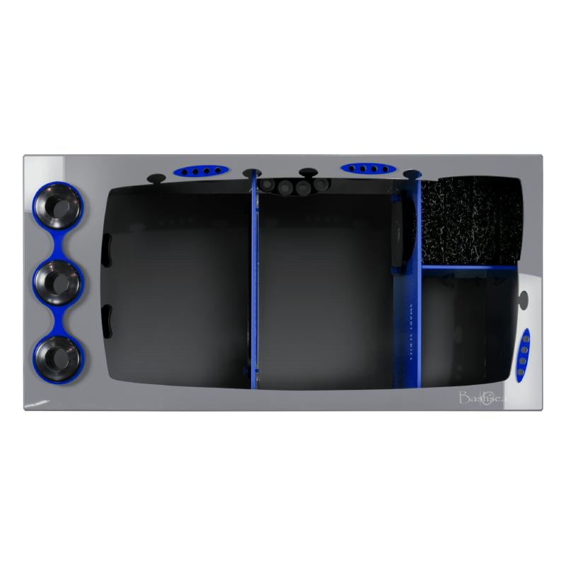 Top View of the Bashsea Smart Series SMS-3015 Aquarium Sump in Blue