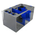 Front View of the Bashsea Smart Series SMS-3018 Aquarium Sump in Blue