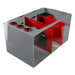 Front View of the Bashsea Smart Series SMS-3018 Aquarium Sump in Red