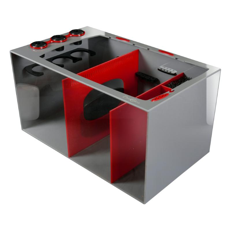 Front View of the Bashsea Smart Series SMS-3018 Aquarium Sump in Red