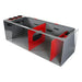 Front View of the Bashsea Smart Series SMS-4818 Aquarium Sump in Red