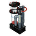 Side view of the Bashsea Twisted Skimmer 6-24 aquarium protein skimmer in red