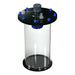 Side view of the Waste Collector 6-12 Protein Skimmer Collection Cup Reservoir in blue