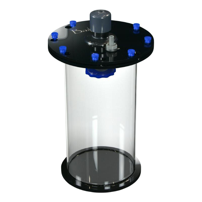 Side view of the Waste Collector 6-12 Protein Skimmer Collection Cup Reservoir in blue
