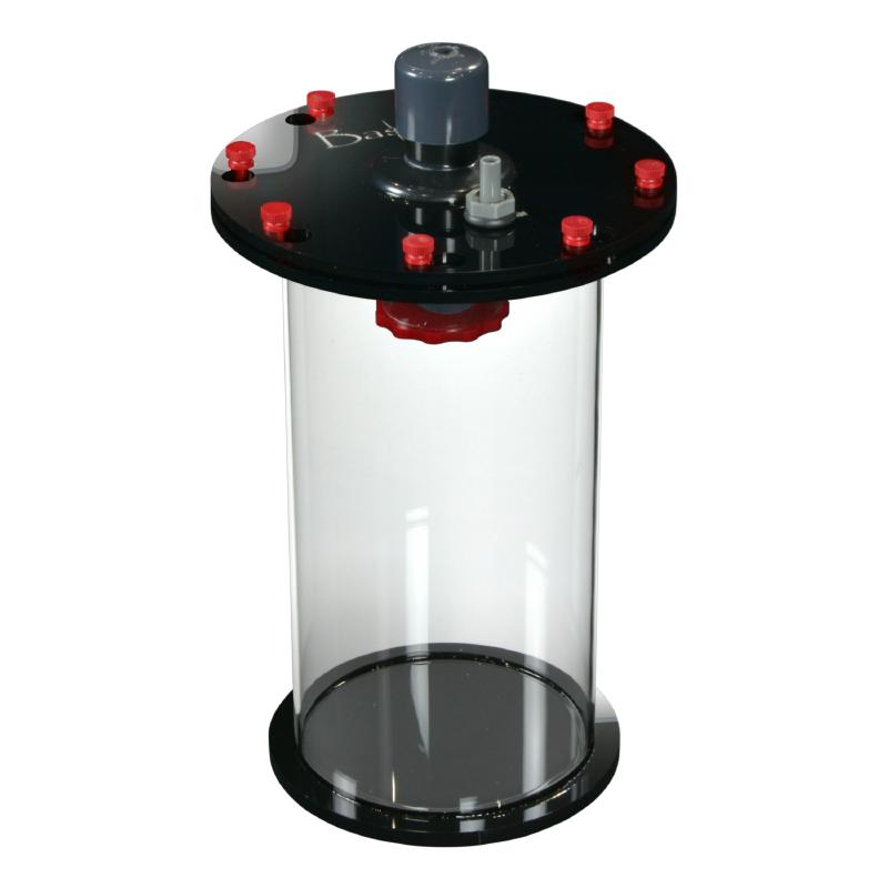 Side view of the Waste Collector 6-12 Protein Skimmer Collection Cup Reservoir in red